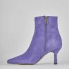 Mujer Barca | Botines Tacon Tacon 7 Cm Ante Violeta