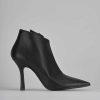 Mujer Barca | Botines Tacon Tacon 9 Cm Piel Negro