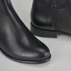 Mujer Barca | Botas Tacon Bajo Tacon 2 Cm Piel Negra