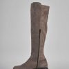 Mujer Barca | Stivali Tacco 2Cm Camoscio Beige