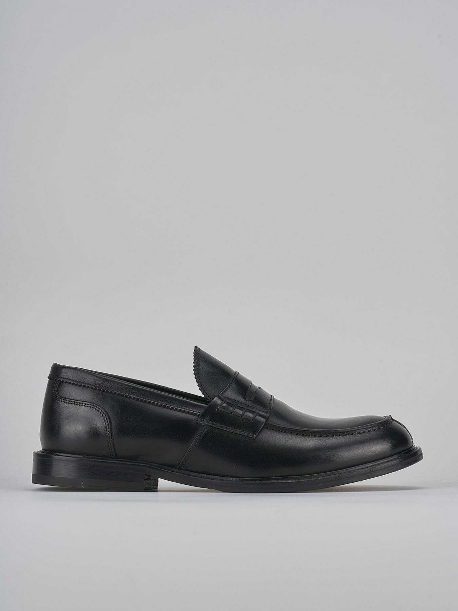 Hombre Barca | Mocasines Piel Negro