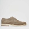 Hombre Barca | Zapatos Con Cordones Tacon 1 Cm Ante Beige