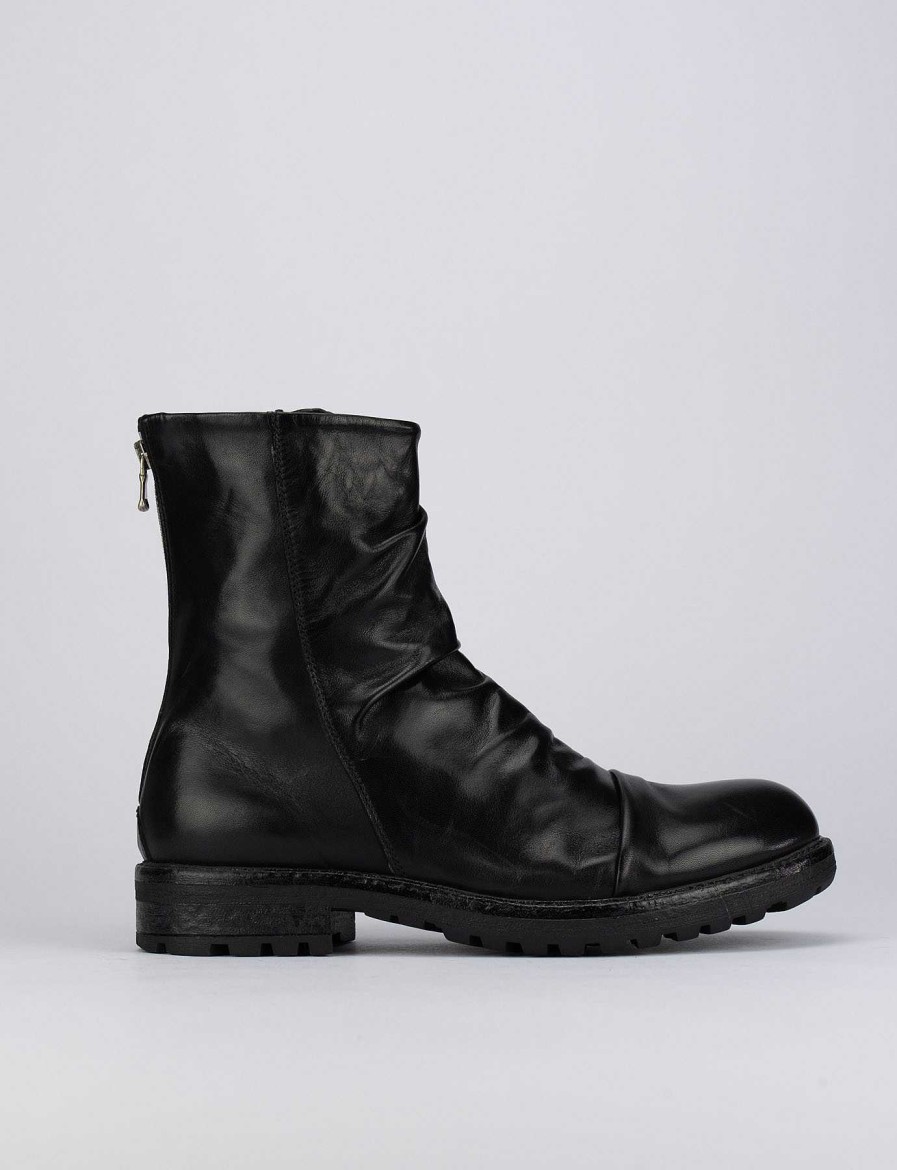 Hombre Barca | Botines Piel Negro