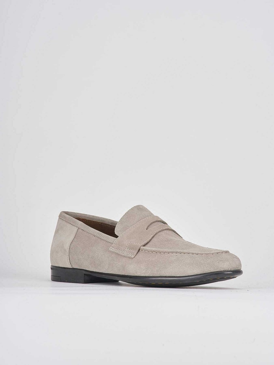 Hombre Barca | Mocasines Tacon 1 Cm Ante Beige