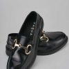 Mujer Barca | Mocasines Tacon 1 Cm Piel Negro