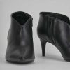 Mujer Barca | Botines Tacon Tacon 5 Cm Piel Negro