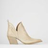 Mujer Barca | Botines Tacon Tacon 6 Cm Piel Beige