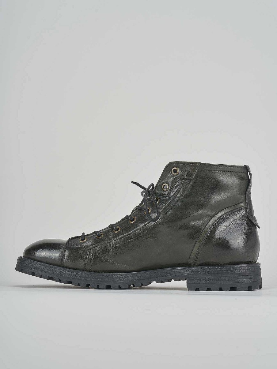 Hombre Barca | Botas Militares Piel Verde