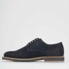 Hombre Barca | Zapatos Con Cordones Tacon 1 Cm Ante Azul