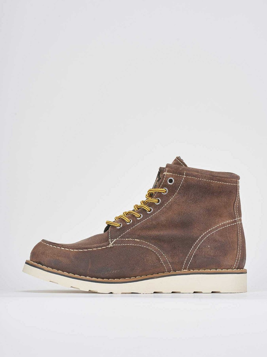 Hombre Barca | Botas Militares Ante Beige