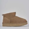 Mujer Barca | Stivaletti Tacco 2Cm Camoscio Beige