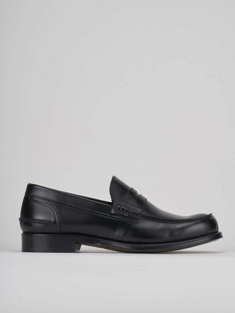 Hombre Barca | Mocasines Tacon 2 Cm Piel Negro