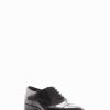 Hombre Barca | Zapatos Con Cordones Tacon 2 Cm Negro Cepillado