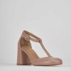 Mujer Barca | Salon Tacon 7 Cm Piel Beige