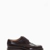 Hombre Barca | Zapatos Con Cordones Tacon 2 Cm Piel Marron Oscuro