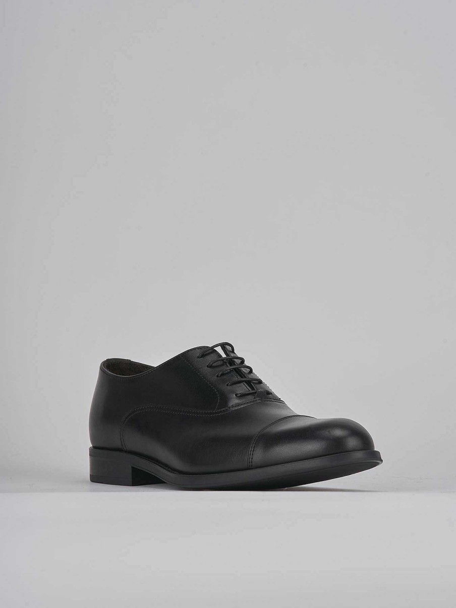 Hombre Barca | Zapatos Con Cordones Piel Negra