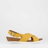 Mujer Barca | Tacones Cuna Tacon 3 Cm Cuero Amarillo