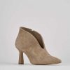 Mujer Barca | Botines Tacon Tacon 6 Cm Ante Beige