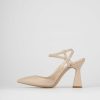 Mujer Barca | Salon Tacon 10 Cm Piel Beige.