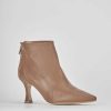 Mujer Barca | Botines Tacon Tacon 7 Cm Piel Marron