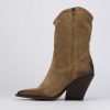 Mujer Barca | Botines Tacon Tacon 8 Cm Gamuza Marron