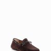 Hombre Barca | Mocasin Gamuza Marron Oscuro