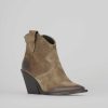 Mujer Barca | Botines Tacon Tacon 7 Cm Ante Beige