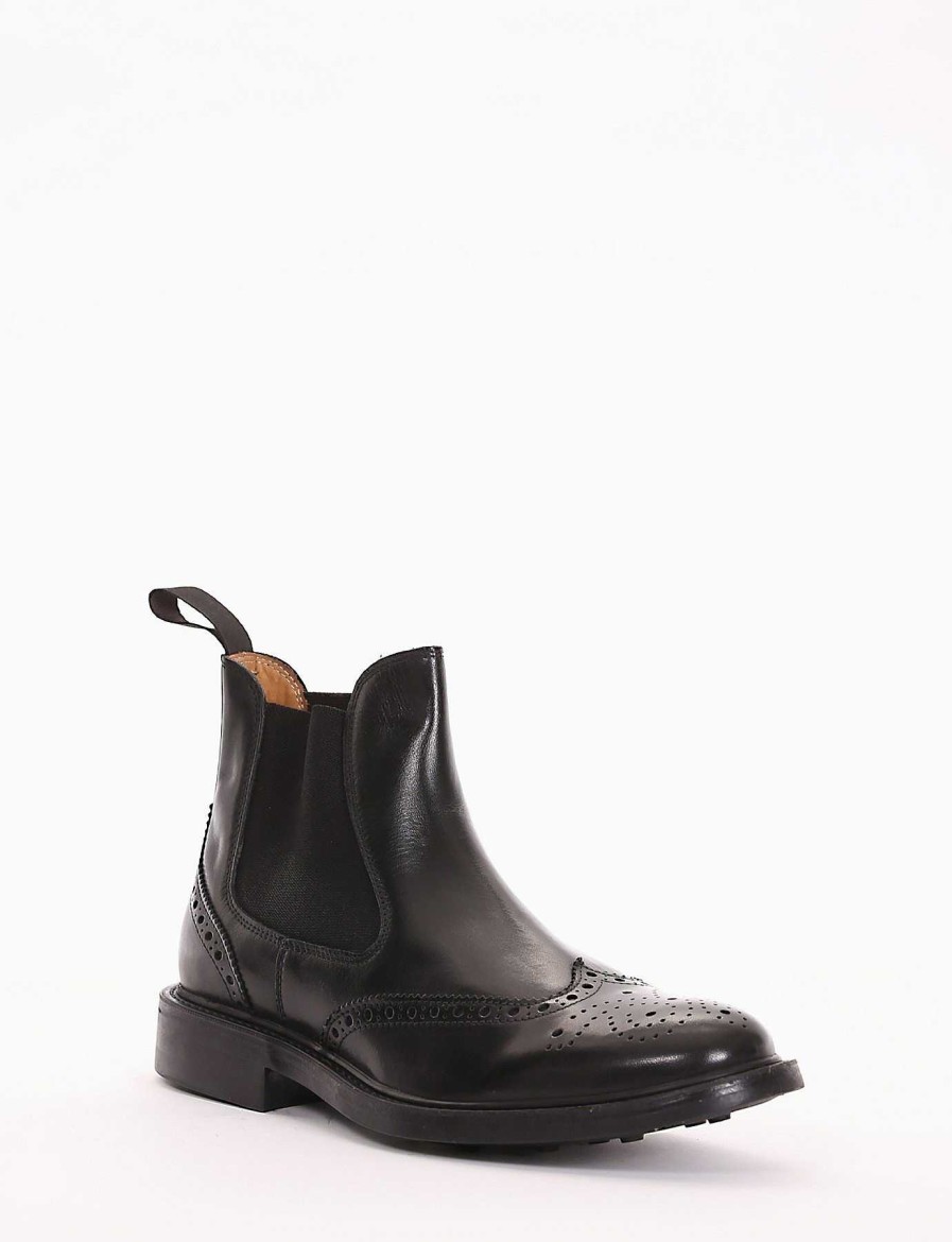 Hombre Barca | Botines Tacon 2 Cm Piel Negro