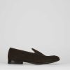 Hombre Barca | Mocasines Tacon 2 Cm Gamuza Marron Oscuro