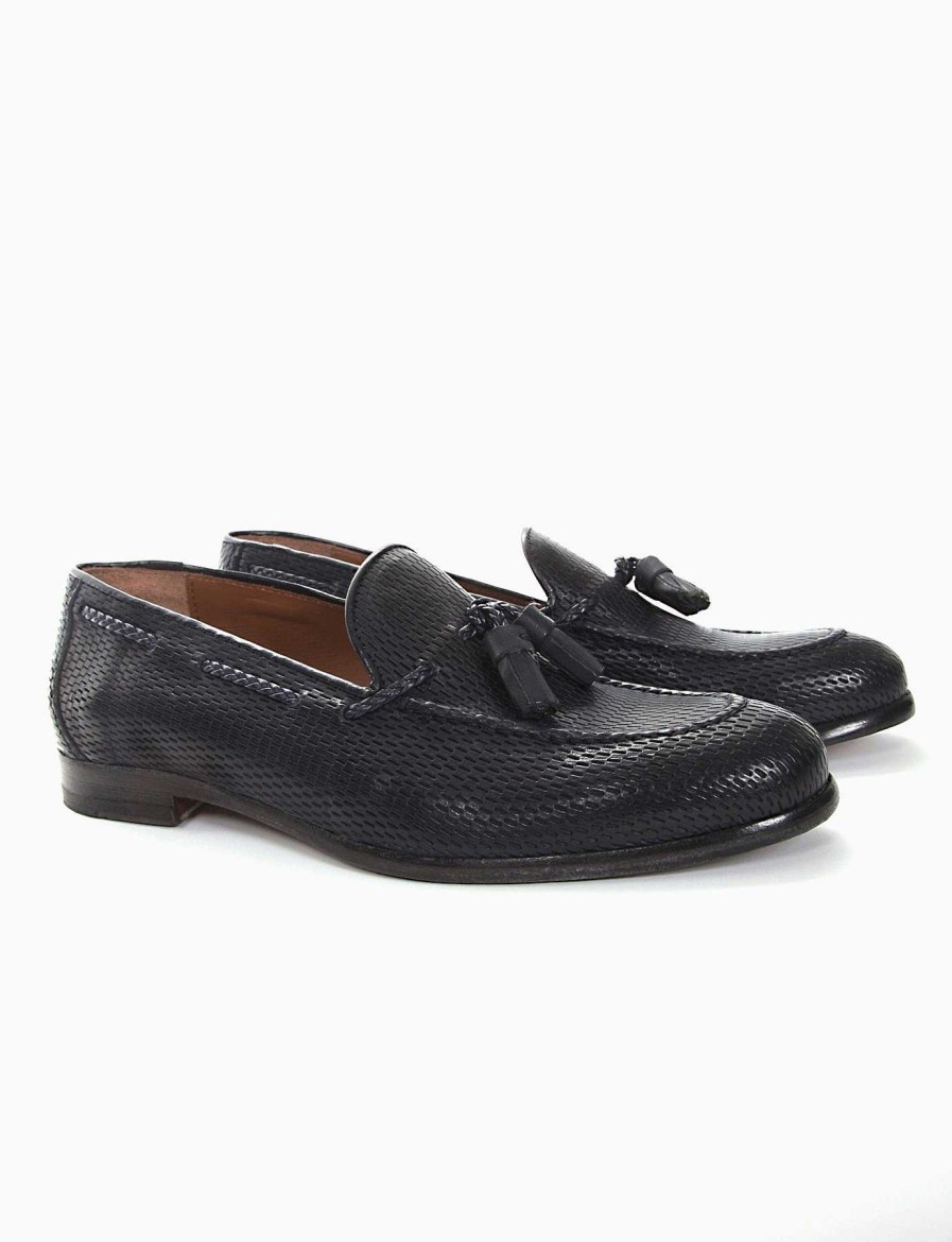 Hombre Barca | Mocasines Tacon 2 Cm Piel Azul