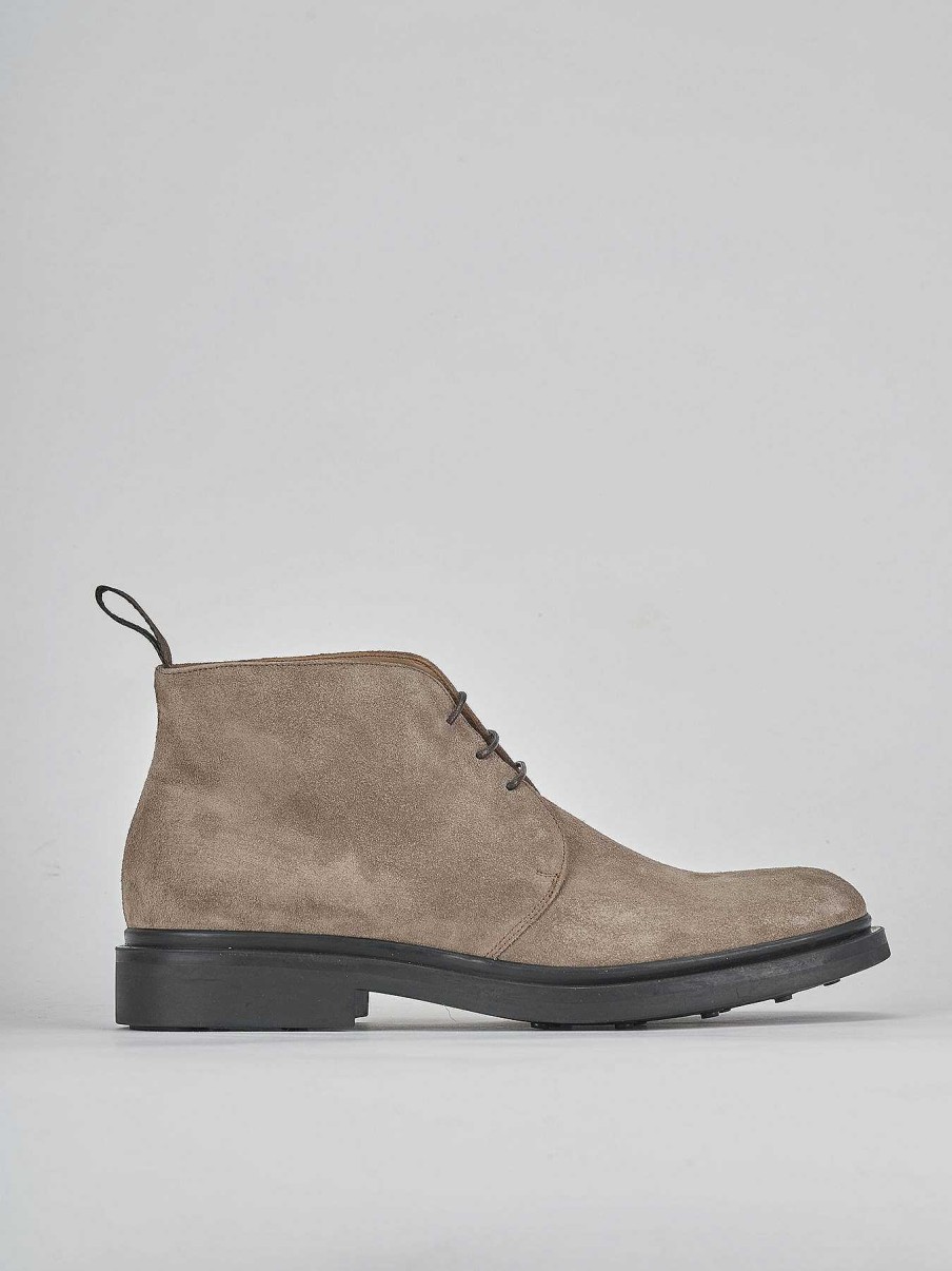 Hombre Barca | Botines Ante Beige