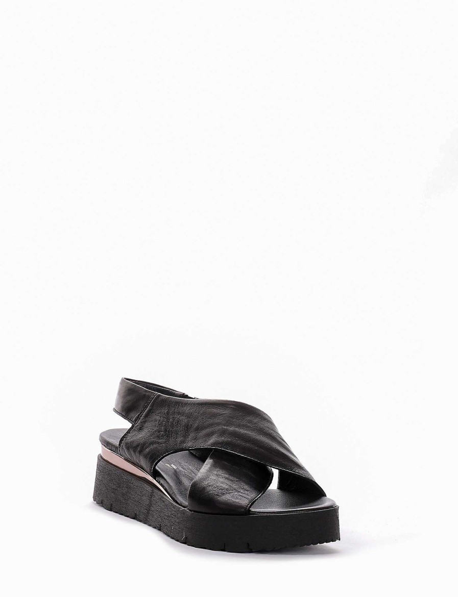 Mujer Barca | Tacones Cuna Tacon 3 Cm Cuero Negro