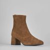 Mujer Barca | Botines Tacon Tacon 6 Cm Ante Marron