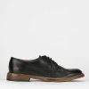 Hombre Barca | Zapatos Con Cordones Tacon 1 Cm Piel Negro