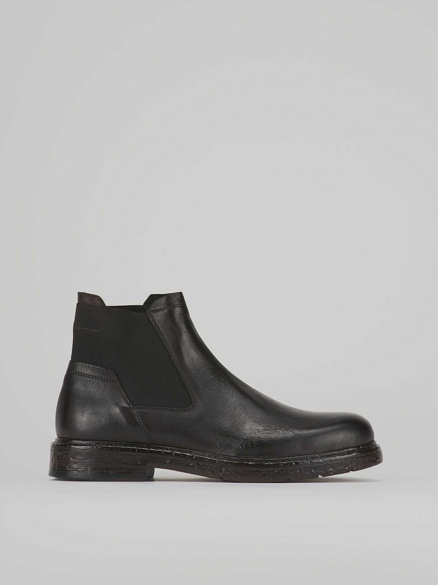 Hombre Barca | Botines De Piel Marron Oscuro