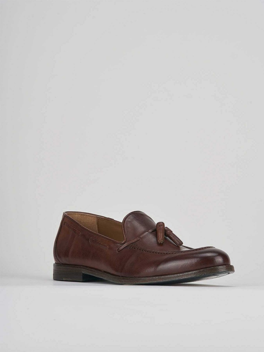 Hombre Barca | Mocasines Tacon 2 Cm Piel Marron