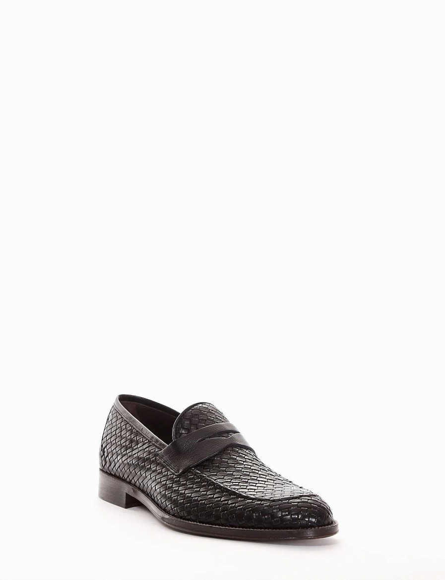 Hombre Barca | Mocasines Tacon 2 Cm Piel Negro