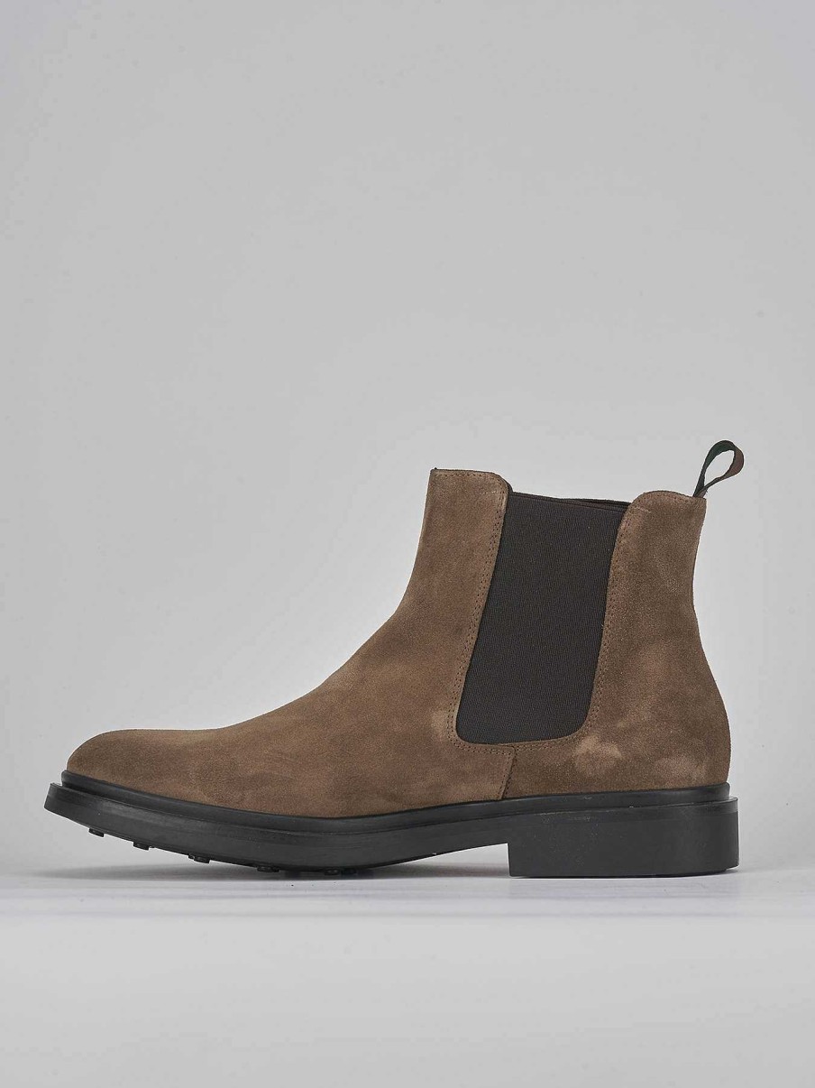 Hombre Barca | Botines Ante Beige