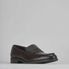 Hombre Barca | Mocasines Piel Marron Oscuro