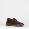 Hombre Barca | Mocasines Tacon 1 Cm Piel Marron Oscuro