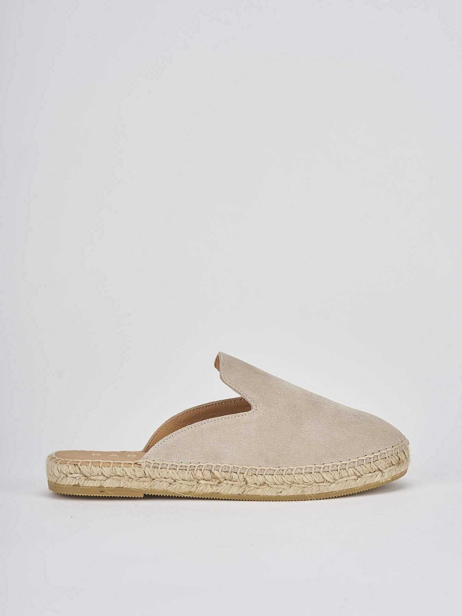 Mujer Barca | Alpargatas Tacon 2 Cm Ante Beige