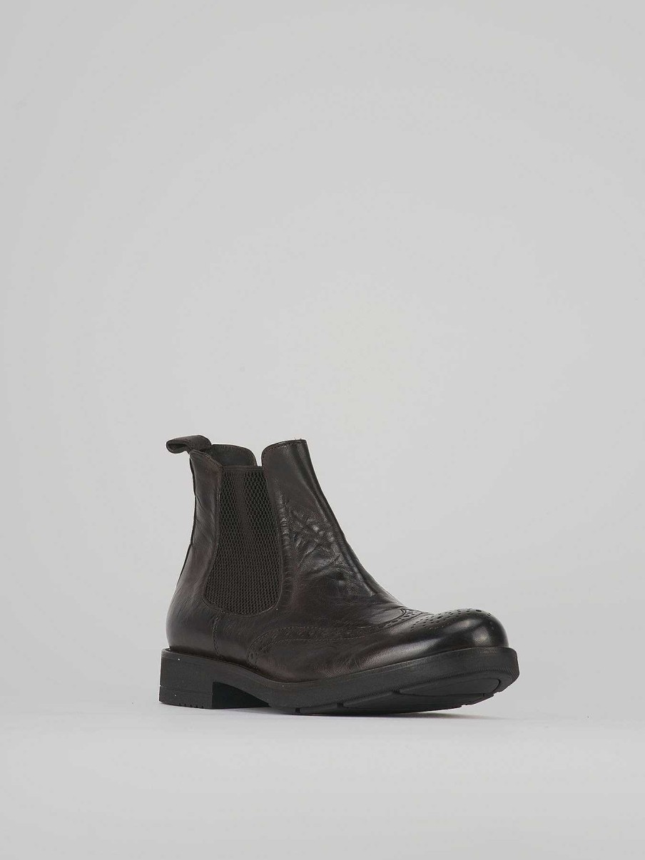 Hombre Barca | Botines De Piel Marron Oscuro