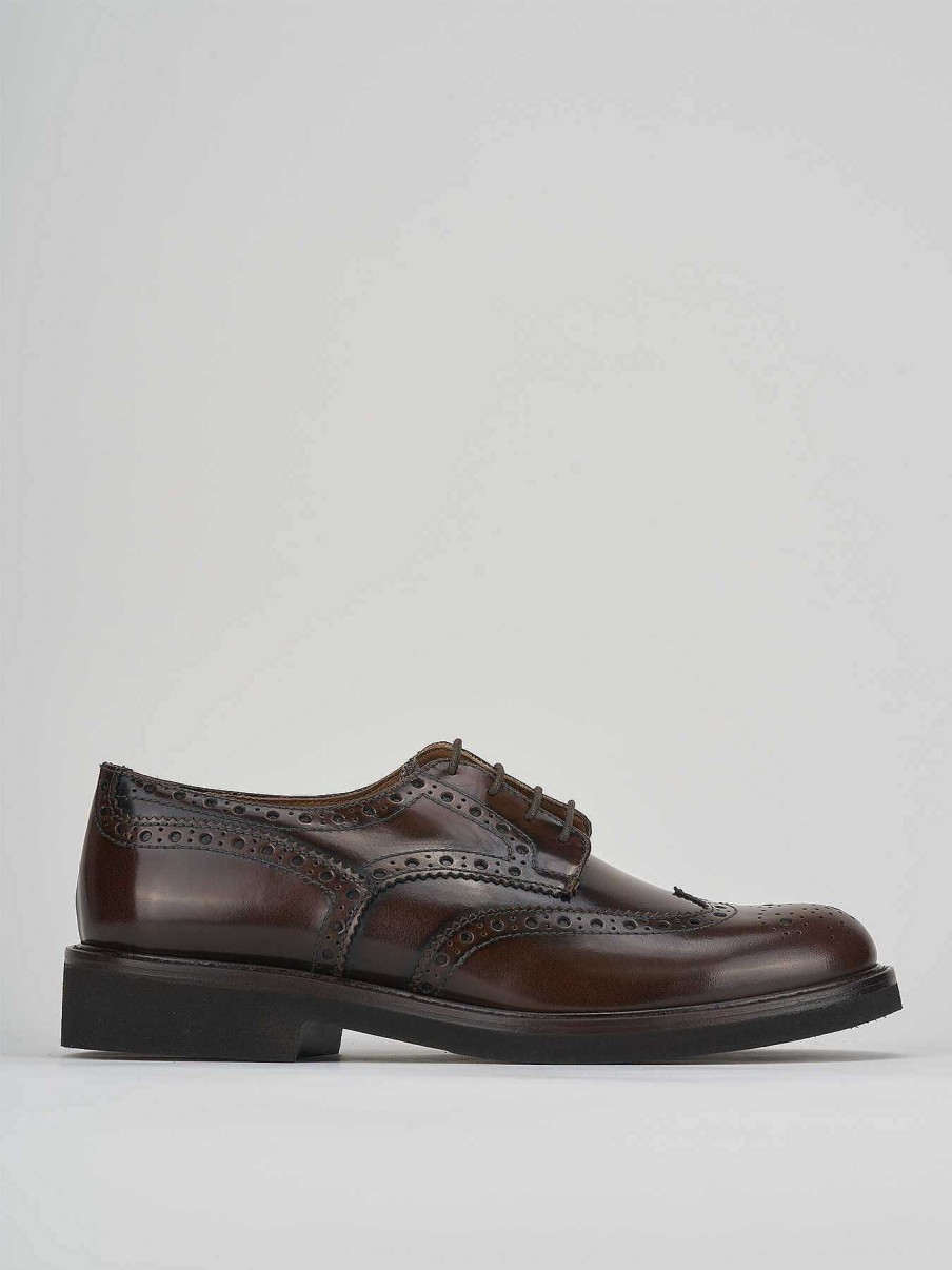 Hombre Barca | Piel Marron Stringate