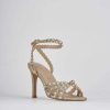 Mujer Barca | Sandalias De Tacon Tacon 9 Cm Dorado Brillo