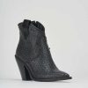 Mujer Barca | Botines Tacon Tacon 8 Cm Piel Negro