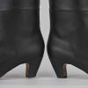 Mujer Barca | Botas De Tacon Alto Tacon 5 Cm Cuero Negro