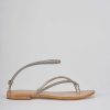 Mujer Barca | Sandalias Tacon Bajo Tacon 1 Cm Piel Oro