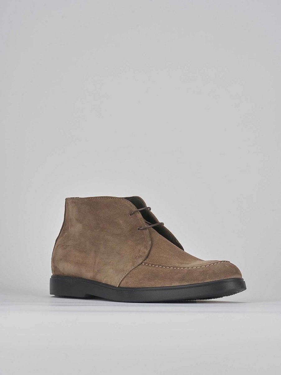 Hombre Barca | Botines Ante Beige