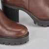 Mujer Barca | Botines Tacon Tacon 7 Cm Piel Marron