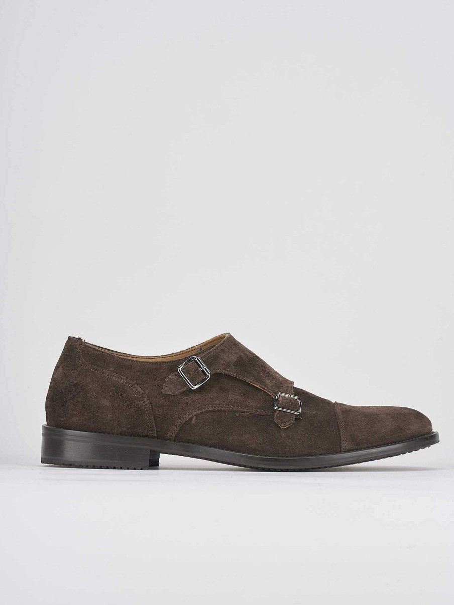 Hombre Barca | Zapatos Con Cordones Tacon 1 Cm Ante Marron Oscuro